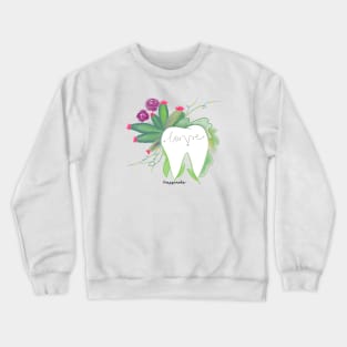 Molar Love illustration - for Dentists, Dental Hygienists, Dental Students, Dental Staff or anyone who loves teeth Crewneck Sweatshirt